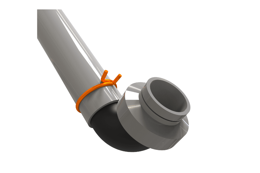 Elbow Joint with Single Wire Hose Clamp